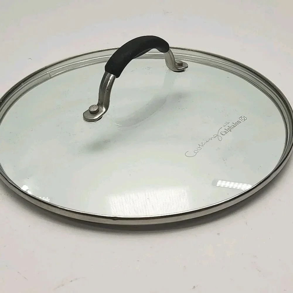 Cooking With Calphalon Replacement Glass Lid Cover 10.5” Silicon Handle